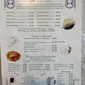 R & R Soul Food menu 4